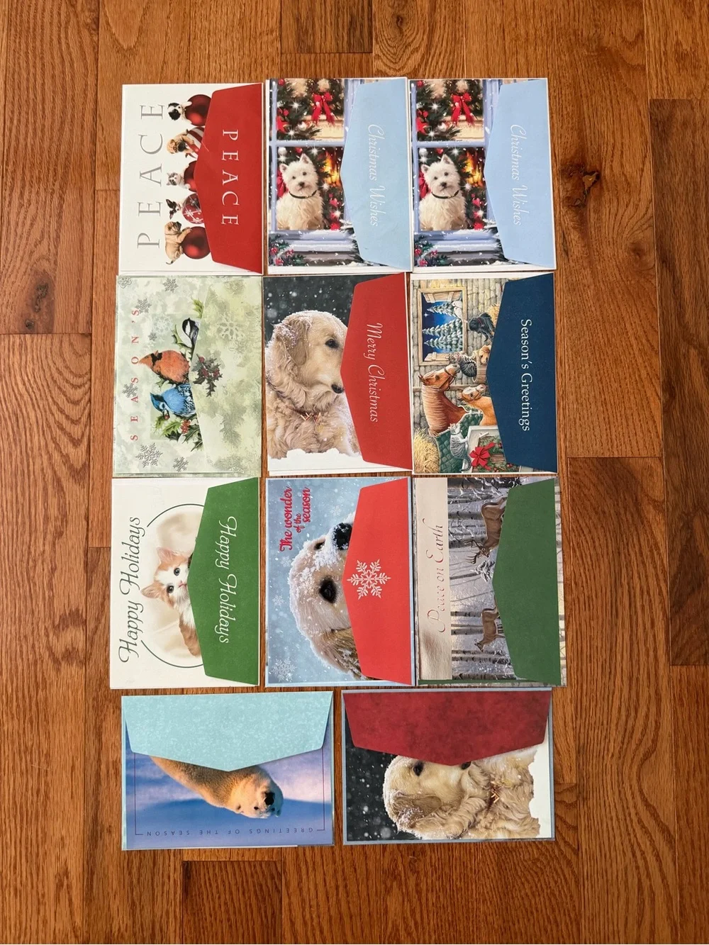 New Lot of 11 Assorted Christmas Holiday Greeting Cards